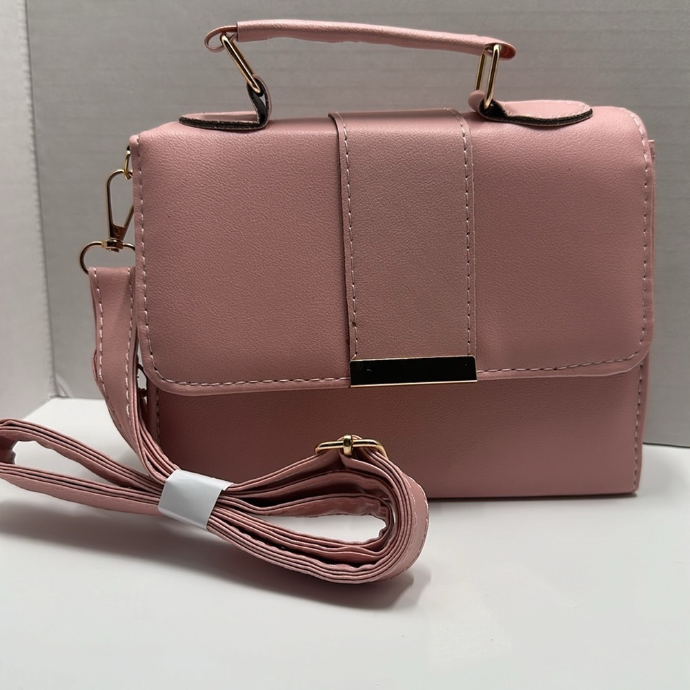 Retro, light, soft pink fashionable small flap crossbody bag - Picture 9 of 15